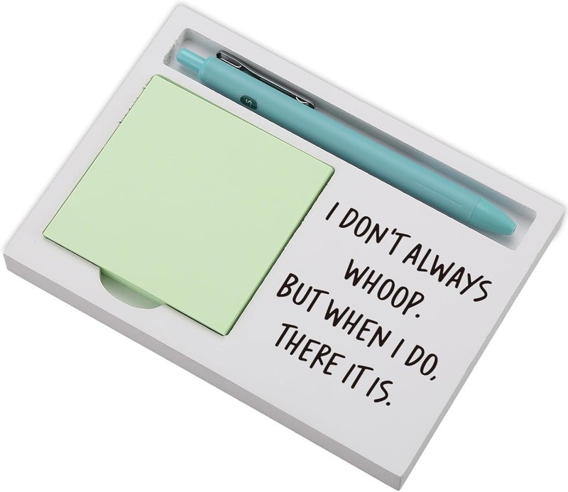 EFFJNSG I Don’t Always Whoop But When I Do Sticky Note Holder for Desk, Funny Office Gift for Nurse, Teacher, Therapist, Coworker, Humor Quote Self-Stick Note Pad Organizer EDP222 - Image 1